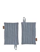 Striped Denim Potholder - Set Of 2 Home Textiles Kitchen Textiles Oven...