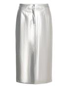 Vila Visilver Hw Coated Skirt/Ls Silver