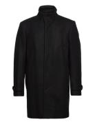 Lindbergh Recycled Wool Funnel Neck Coat Svart