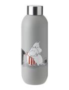 Stelton Keep Cool Drikkeflaske 0.75 L. Moomin Light Grey Grå