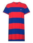 Polo Ralph Lauren Striped Jersey Tee Dress Röd