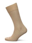 AN IVY Beige Ribbed Socks Beige