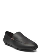 FitFlop Allegro Crush-Back Leather Loafers Svart