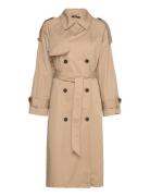 Gina Tricot Maxi Trench Coat Beige