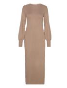 Vero Moda Vmvalor Ls 7/8 Knit Dress Vma Beige