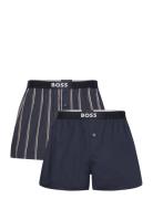 BOSS 2P Boxer Shorts Ew Marinblå