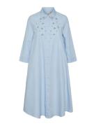 YAS Yaszitta 3/4 Midi Shirt Dress S. Blå