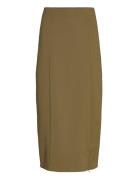 Gestuz Joellegz Hw Long Skirt Khaki Green