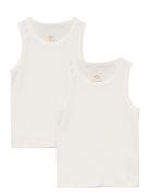 Copenhagen Colors Rib Jersey 2-Pack Tank-Toppar Kräm