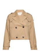 YAS Yasveneda Ls Short Trenchcoat - Pb Beige