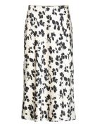 Lauren Ralph Lauren Leaf-Print Charmeuse Midi Skirt Svart