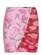 ROTATE Birger Christensen Printed Mini Skirt Rosa