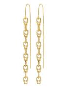 Pilgrim Live Recycled Chain Earrings Guld