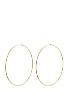 Pilgrim April Recycled Mega Hoop Earrings Guld