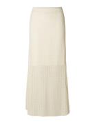 Selected Femme Slfagny Hw Long Knit Skirt Kräm