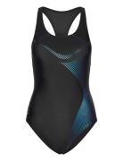 Arena Women's Arena Graphic Swimsuit Y Back Black Svart