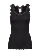 Rosemunde Rwbabette Silk Sl U-Neck Long Lace Svart