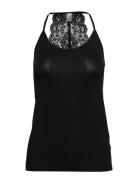 Culture Cupoppy Lace Singlet Svart