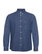 Wood Wood Andrew Classic Denim Shirt Marinblå