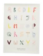 Alphabet Spaghetti Eng, Multi-Colour - 50X70 Home Kids Decor Posters &...