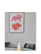 MADO Two Creatures, Pink / Red - 50X70 Multi/patterned