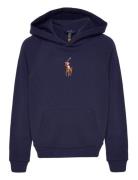 Ralph Lauren Kids Big Pony Fleece Hoodie Blå