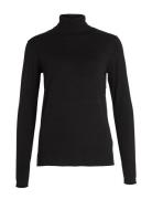 Vila Vijeneve Rollneck L/S Knit Top - Noos Svart