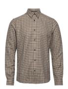 ONLY & SONS Onstevin Ls Viscose Check Reg Shirt Beige