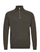 ONLY & SONS Onsedward Reg 7 Wool Half Zip Knit Cs Khaki Green