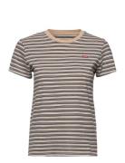 LEVI´S Women Perfect Tee Multi Grunge Strip Svart