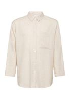 Grunt Latti Ls Linen Shirt Beige