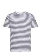 Lindbergh Striped Tee S/S Vit