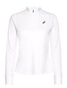 Asics Women Court Ls 1/2 Zip Top Vit