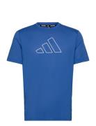 Adidas Performance Ti 3B Tee Blå