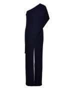 Lauren Ralph Lauren Cape Georgette -Shoulder Jumpsuit Marinblå