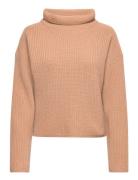 Polo Ralph Lauren Rib-Knit Wool-Cashmere Mockneck Jumper Beige