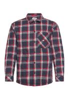 Tommy Jeans Tjm Padded Check Overshirt Marinblå