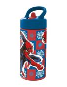 Spider-man Spiderman, Vandflaske Med Sugerør Multi/patterned