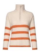 Selected Femme Slfmaline Ls Knit Half Zip Noos Beige