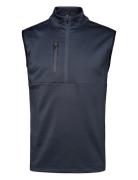 BACKTEE Mens Shield Midlayer Slipover Marinblå