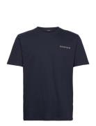 Denham Motif Reg Tee Marinblå