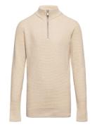 Jack & J S Jprblaarthur Knit Half Zip Ch Jnr Beige