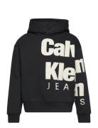 Calvin Klein Blown-Up Logo Fleece Hoodie Svart