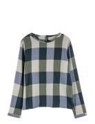 Bobo Choses Plaid Check Blouse Blå