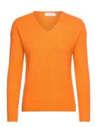 ONLY Onlcamilla V-Neck L/S Pullover Knt Noos Orange