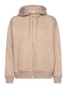 GANT Rel Shield Zip Hoodie Brun