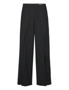 Hope Overlap Wide-Leg Trousers Svart