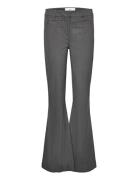 Les Coyotes De Paris Mid Waist Flare Trousers Grå