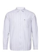 Tommy Jeans Tjm Reg Oxford Stripe Shirt Blå