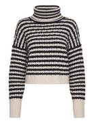 Dante6 D6Veneto Stripe Turtle Sweater Kräm